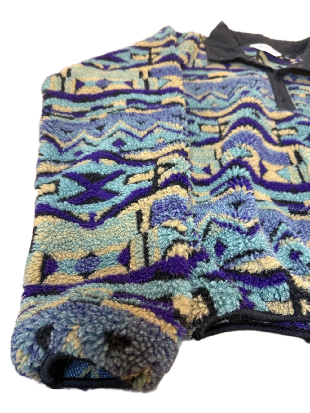 Rare Vintage 90’s Columbia Sportswear Aztec Snap-neck Pullover - Size M - Picture 7 of 8